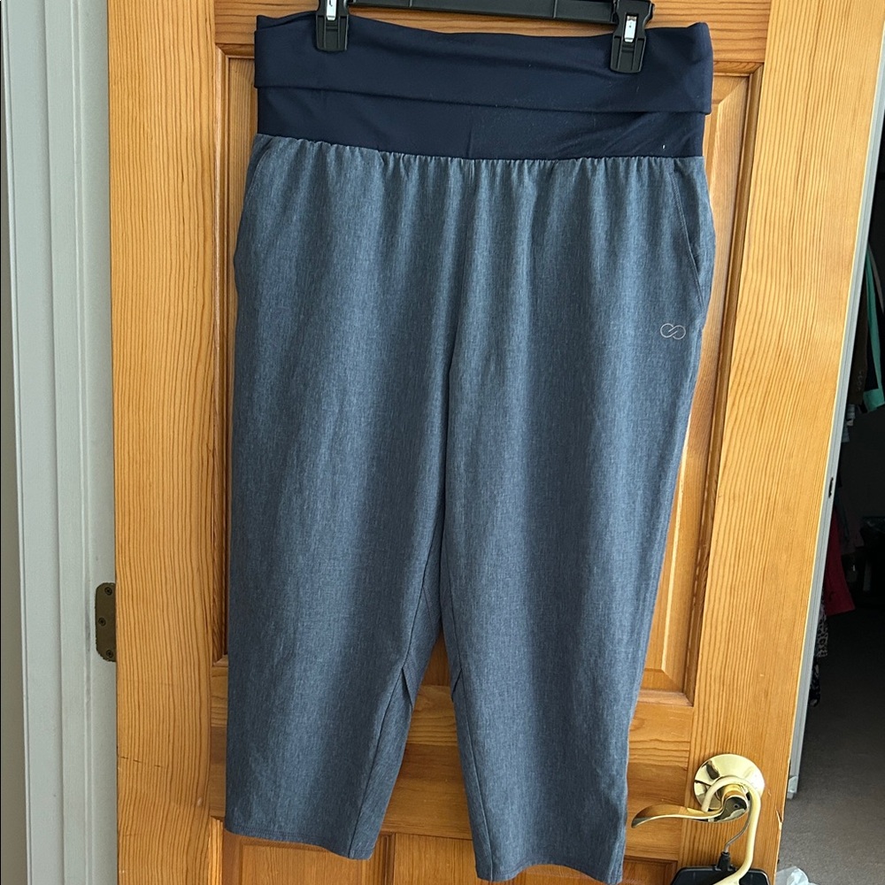 CALIA by Carrie Underwood Navy and Gray Capris